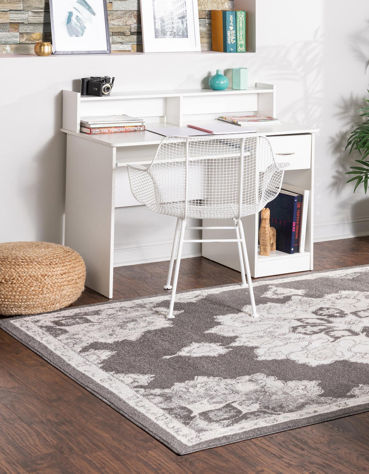 Beverly Grove Collection Area Rug - Melrose (Charcoal) Rectangle Charcoal  lifestyle 3
