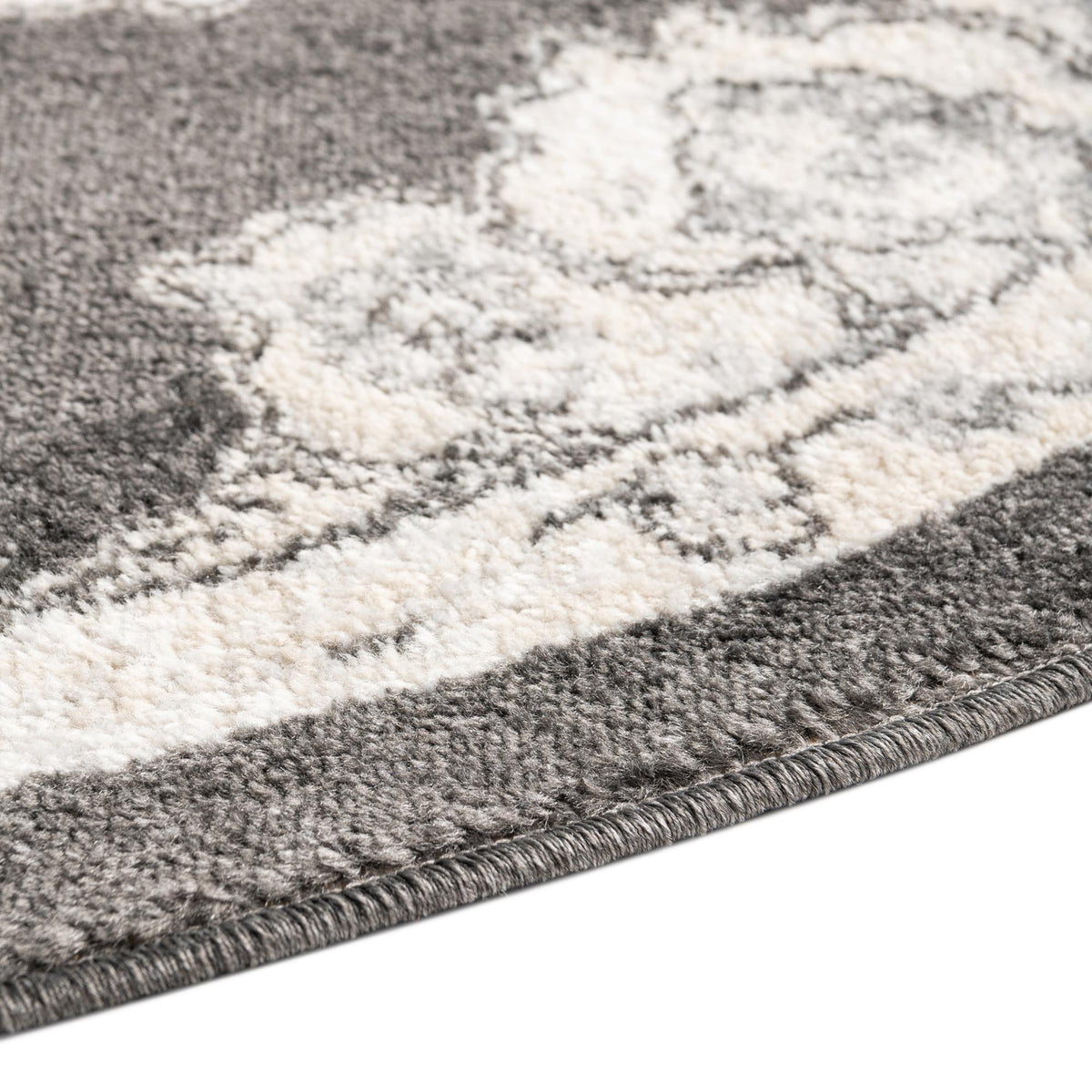 Beverly Grove Collection Area Rug - Melrose (Charcoal) Round Charcoal  lifestyle 34
