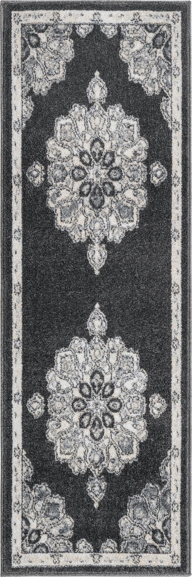 Beverly Grove Collection Area Rug - Melrose (Charcoal) Runner Charcoal  lifestyle 13