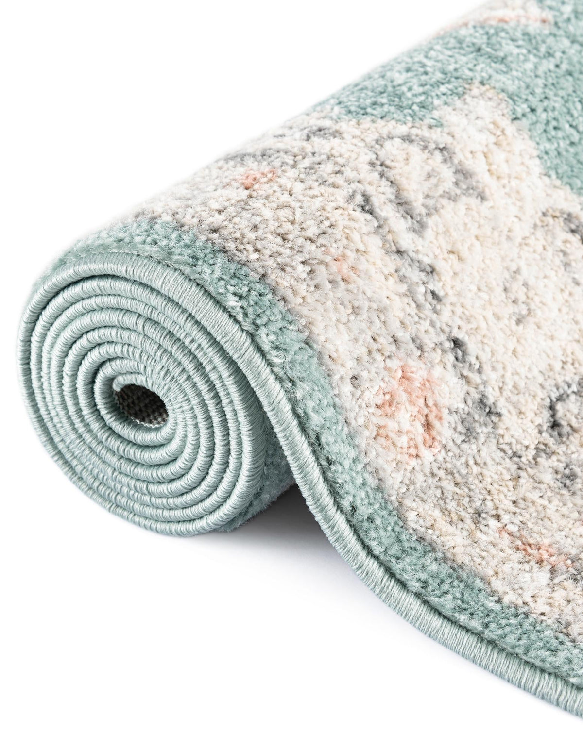 Beverly Grove Collection Area Rug -  Fairfax (Aqua) Octagon Aqua  lifestyle 29