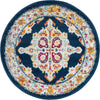 Beverly Grove Collection Area Rug -  Fairfax (Navy Blue) Round Navy Blue  lifestyle 9