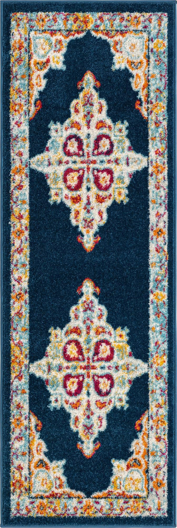 Beverly Grove Collection Area Rug -  Fairfax (Navy Blue) Runner Navy Blue  lifestyle 13