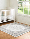 Beverly Grove Collection Area Rug -  Fairfax (Ivory) Square Ivory  lifestyle 20