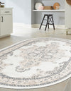 Beverly Grove Collection Area Rug -  Fairfax (Ivory) Oval Ivory  lifestyle 21