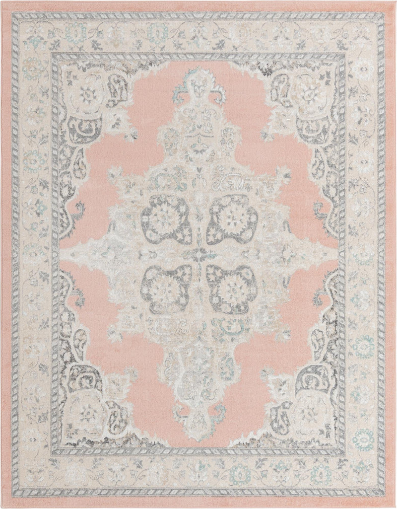 Beverly Grove Collection Area Rug -  Fairfax (Rose) Rectangle Rose  lifestyle 2