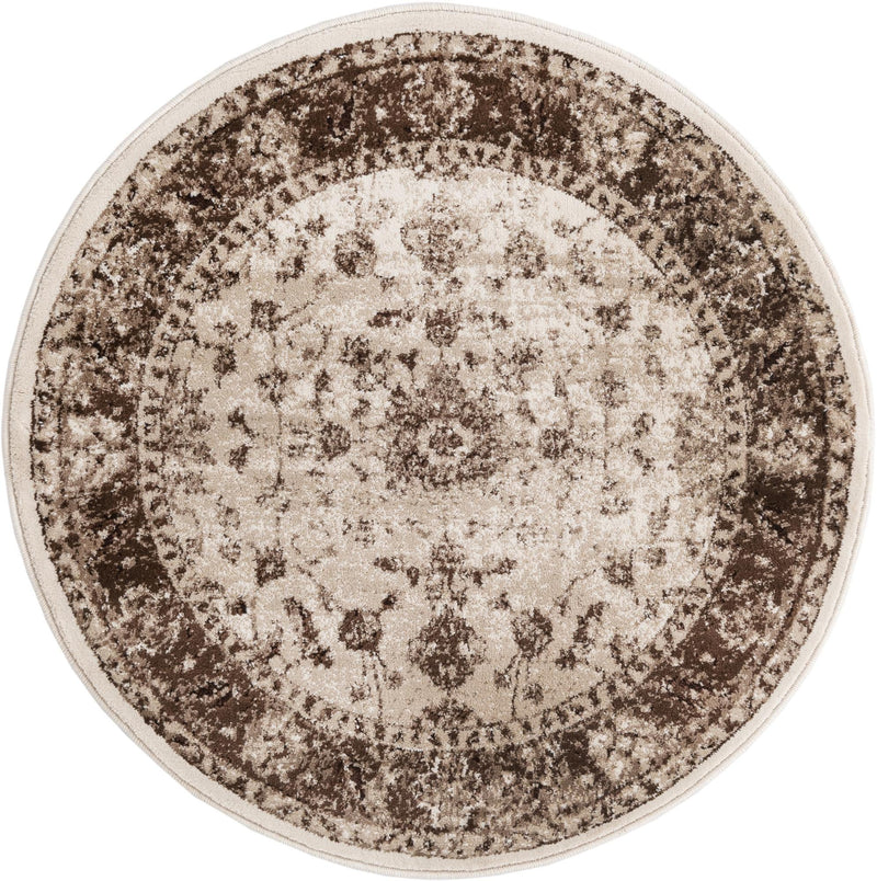 Andes Summit Collection Area Rug -  Aconcagua Round Cream  lifestyle 47