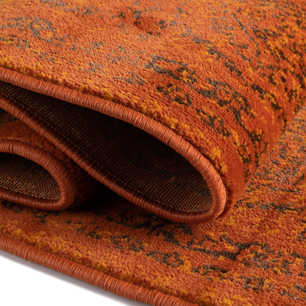 Ankara Elegance Collection Area Rug -  Mardin (Terracotta) Round Terracotta  lifestyle 26