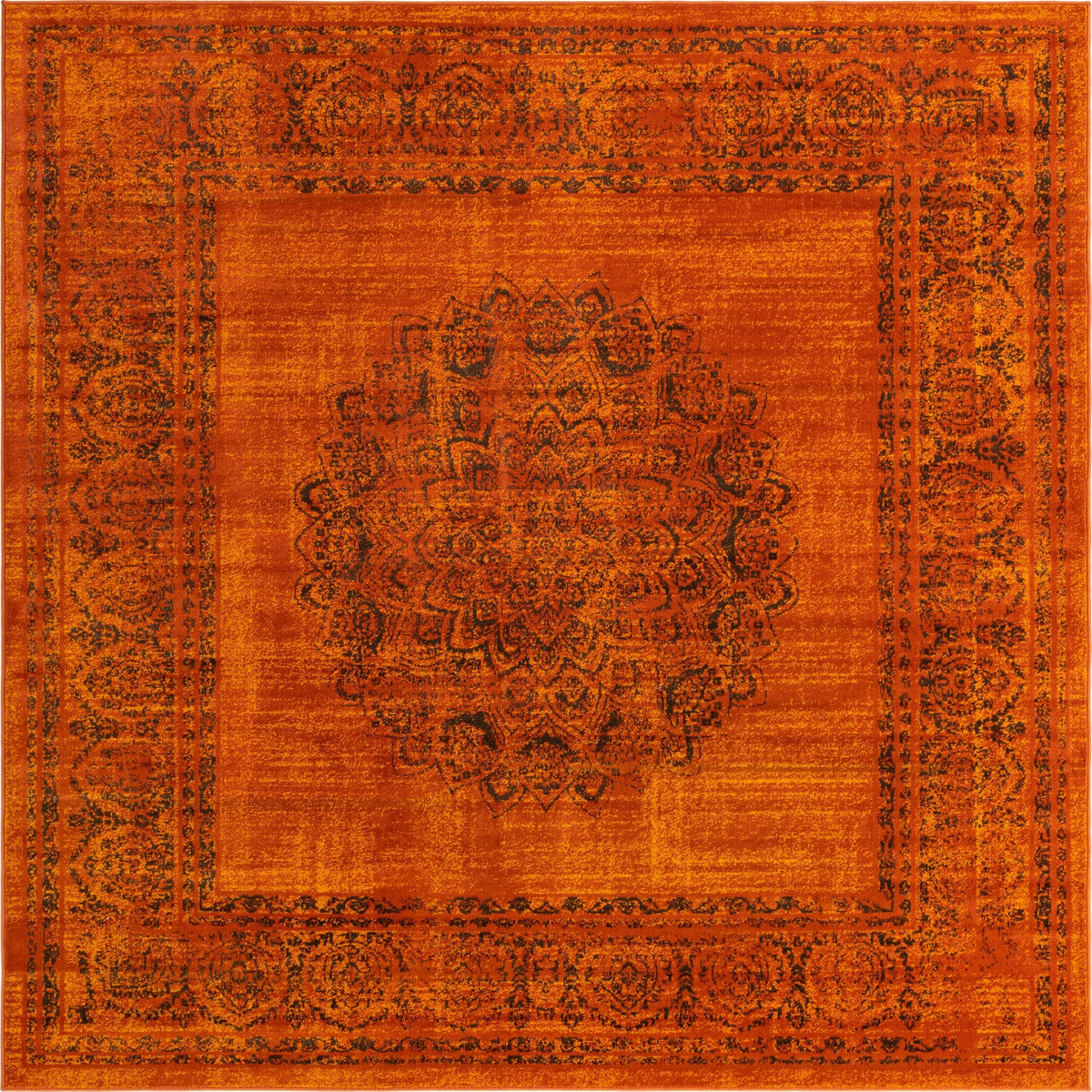 Ankara Elegance Collection Area Rug -  Mardin (Terracotta) Square Terracotta  lifestyle 7