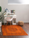 Ankara Elegance Collection Area Rug -  Mardin (Terracotta) Square Terracotta  lifestyle 12