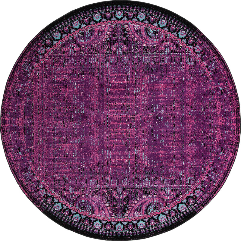 Ankara Elegance Collection Area Rug - Cappadocia Round Lilac  lifestyle 19