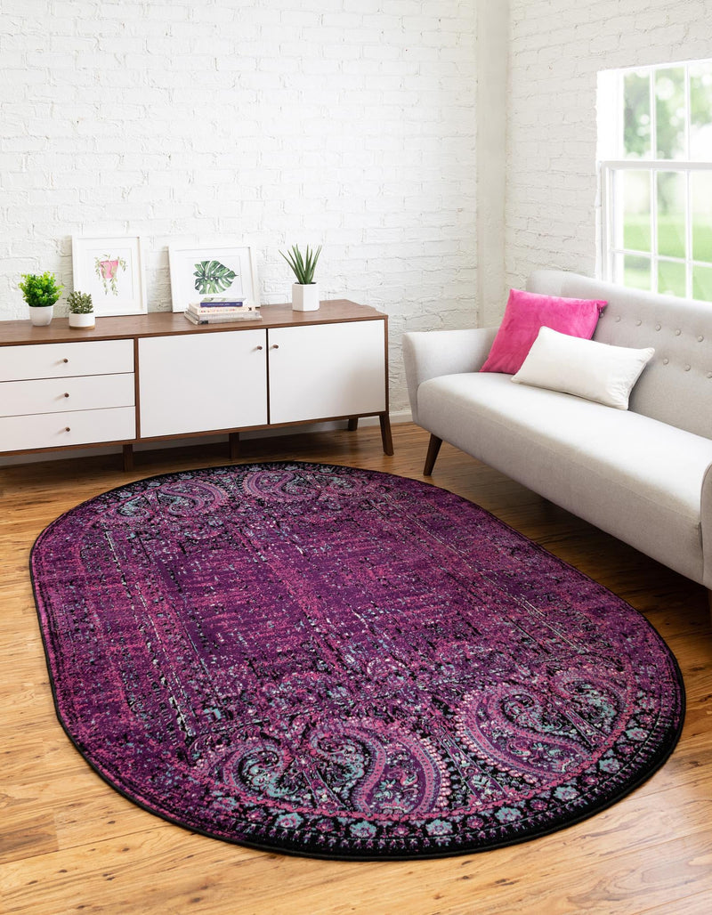 Ankara Elegance Collection Area Rug - Cappadocia Oval Lilac  lifestyle 23