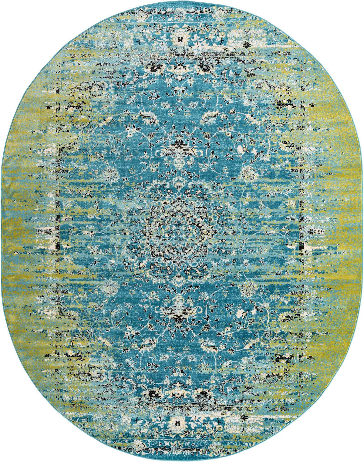 Ankara Elegance Collection Area Rug -  Antalya Oval Blue  lifestyle 11
