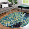 Ankara Elegance Collection Area Rug -  Pamukkale Oval Blue  lifestyle 72