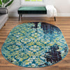 Ankara Elegance Collection Area Rug -  Pamukkale Oval Blue  lifestyle 75