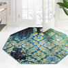 Ankara Elegance Collection Area Rug -  Pamukkale Octagon Blue  lifestyle 73