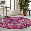 Ankara Elegance Collection Area Rug -  Konya (Lilac) Round Lilac  lifestyle 78