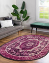 Ankara Elegance Collection Area Rug -  Konya (Lilac) Oval Lilac  lifestyle 23