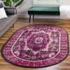 Ankara Elegance Collection Area Rug -  Konya (Lilac) Oval Lilac  lifestyle 76