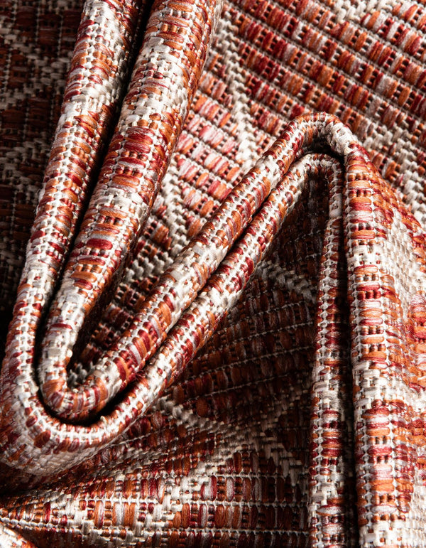 Garden Lattice Oasis Collection Area Rug -  Pergola (Rust Red) Octagon Rust Red  lifestyle 8
