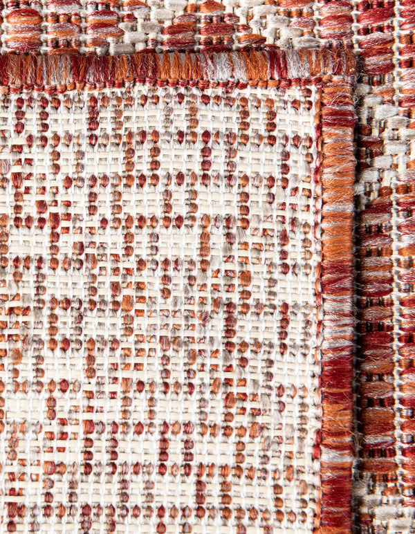 Garden Lattice Oasis Collection Area Rug -  Pergola (Rust Red) Octagon Rust Red  lifestyle 9