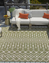 Garden Lattice Oasis Collection Area Rug -  Pergola (Green) Square Green  lifestyle 0