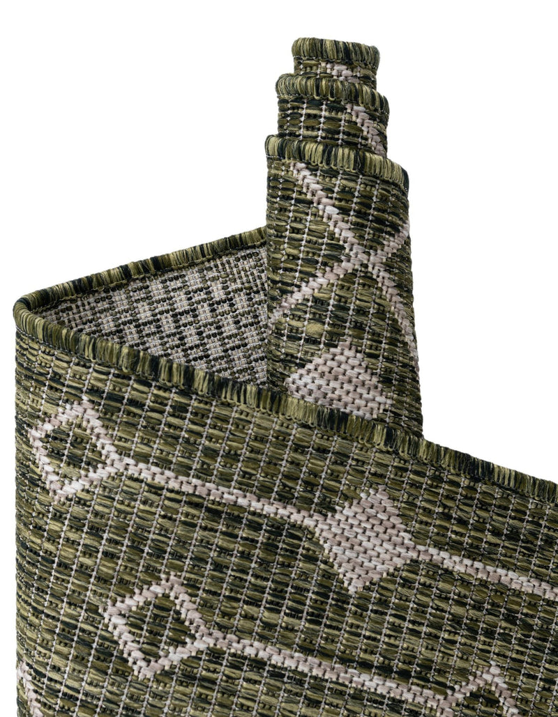 Garden Lattice Oasis Collection Area Rug -  Pergola (Green) Square Green  lifestyle 14
