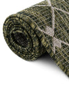 Garden Lattice Oasis Collection Area Rug -  Pergola (Green) Square Green  lifestyle 15
