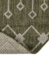 Garden Lattice Oasis Collection Area Rug -  Pergola (Green) Oval Green  lifestyle 10