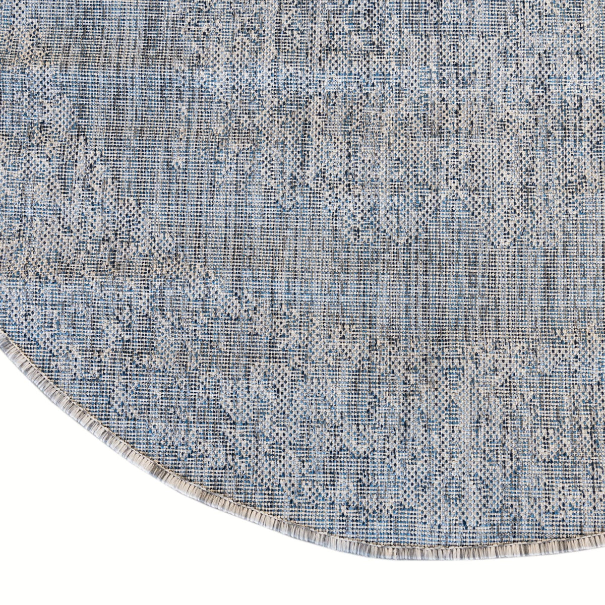 Patio Heritage Collection Area Rug - Savannah (Blue) Oval Blue  lifestyle 31