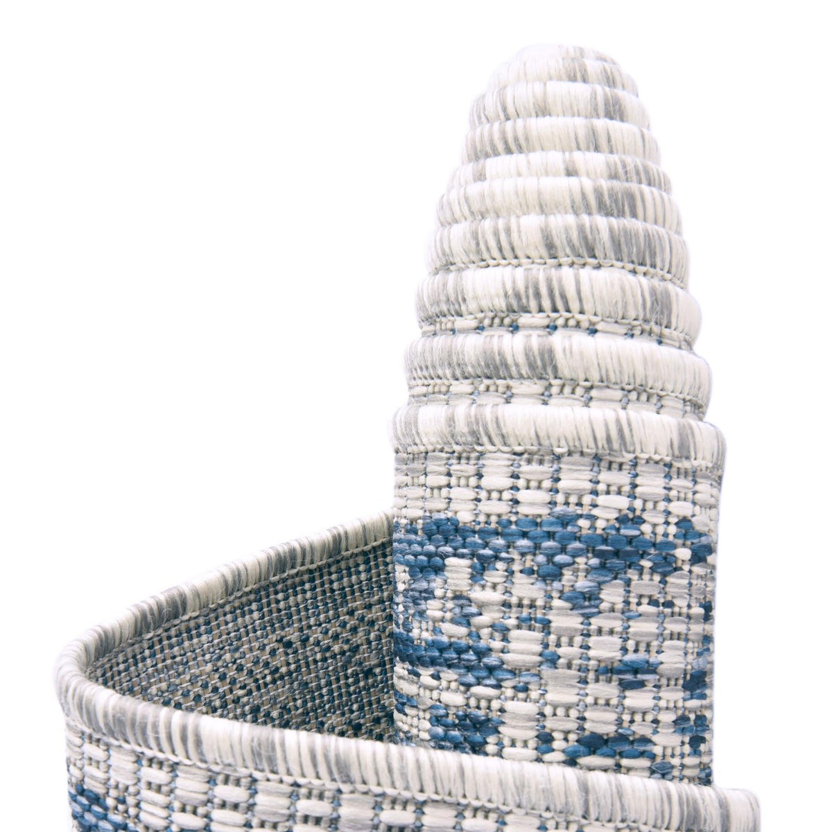 Patio Heritage Collection Area Rug - Savannah (Blue) Oval Blue  lifestyle 33