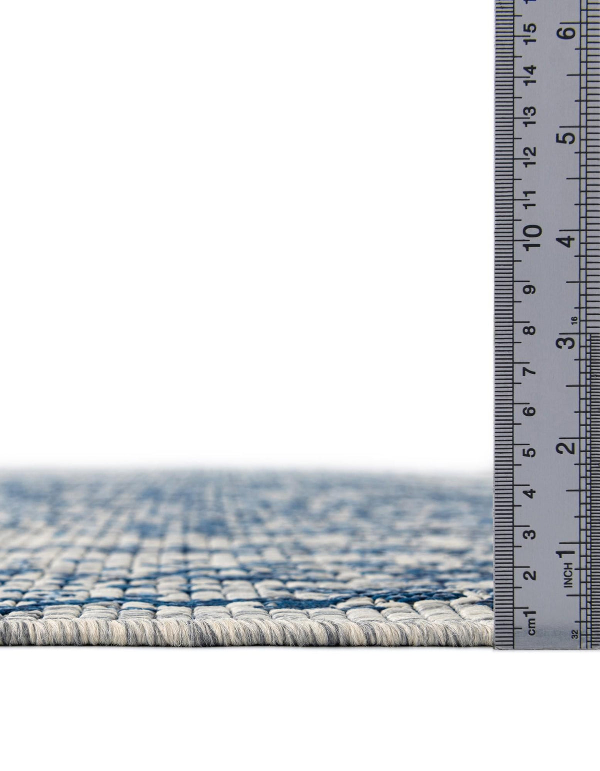 Patio Heritage Collection Area Rug - Savannah (Blue) Round Blue  lifestyle 140