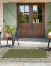 Patio Perimeter Collection Area Rug -  Lanai Square Green  lifestyle 2
