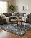 Cozy Haven Shag Collection Area Rug - Serenity (Pebble Gray) Square Pebble Gray  lifestyle 43
