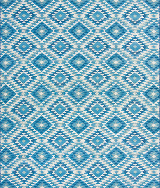 Desert Oasis Rugs Collection Area Rug - Sedona Rectangle Blue Main