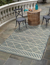 Seaside Lattice Collection Area Rug -  Glade Rectangle Blue  lifestyle 2