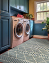 Seaside Lattice Collection Area Rug -  Glade Rectangle Blue  lifestyle 6