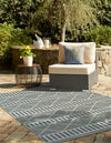 Seaside Lattice Collection Area Rug -  Glade Rectangle Blue  lifestyle 26
