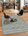 Seaside Lattice Collection Area Rug -  Glade Rectangle Blue  lifestyle 30