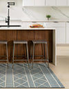 Seaside Lattice Collection Area Rug -  Glade Rectangle Blue  lifestyle 38