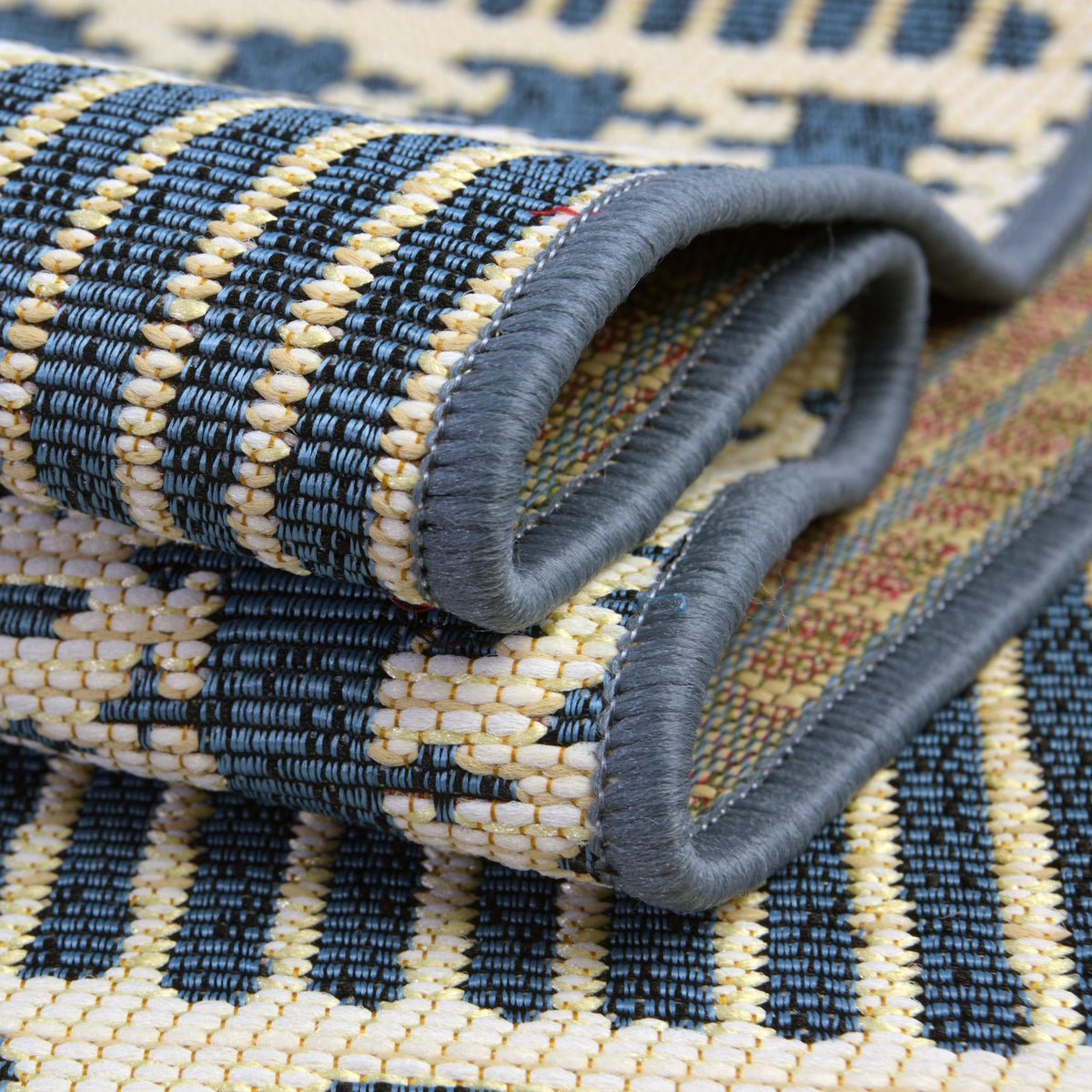 Seaside Lattice Collection Area Rug -  Glade Rectangle Blue  lifestyle 71