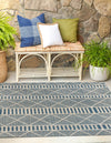 Seaside Lattice Collection Area Rug -  Glade Square Blue  lifestyle 81