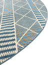 Seaside Lattice Collection Area Rug -  Glade Round Blue  lifestyle 177