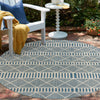 Seaside Lattice Collection Area Rug -  Glade Round Blue  lifestyle 200