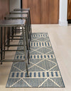 Seaside Lattice Collection Area Rug -  Glade Runner Blue  lifestyle 95