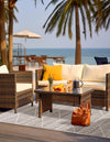 Seaside Lattice Collection Area Rug -  Glade Rectangle Gray  lifestyle 19