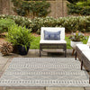 Seaside Lattice Collection Area Rug -  Glade Square Gray  lifestyle 202