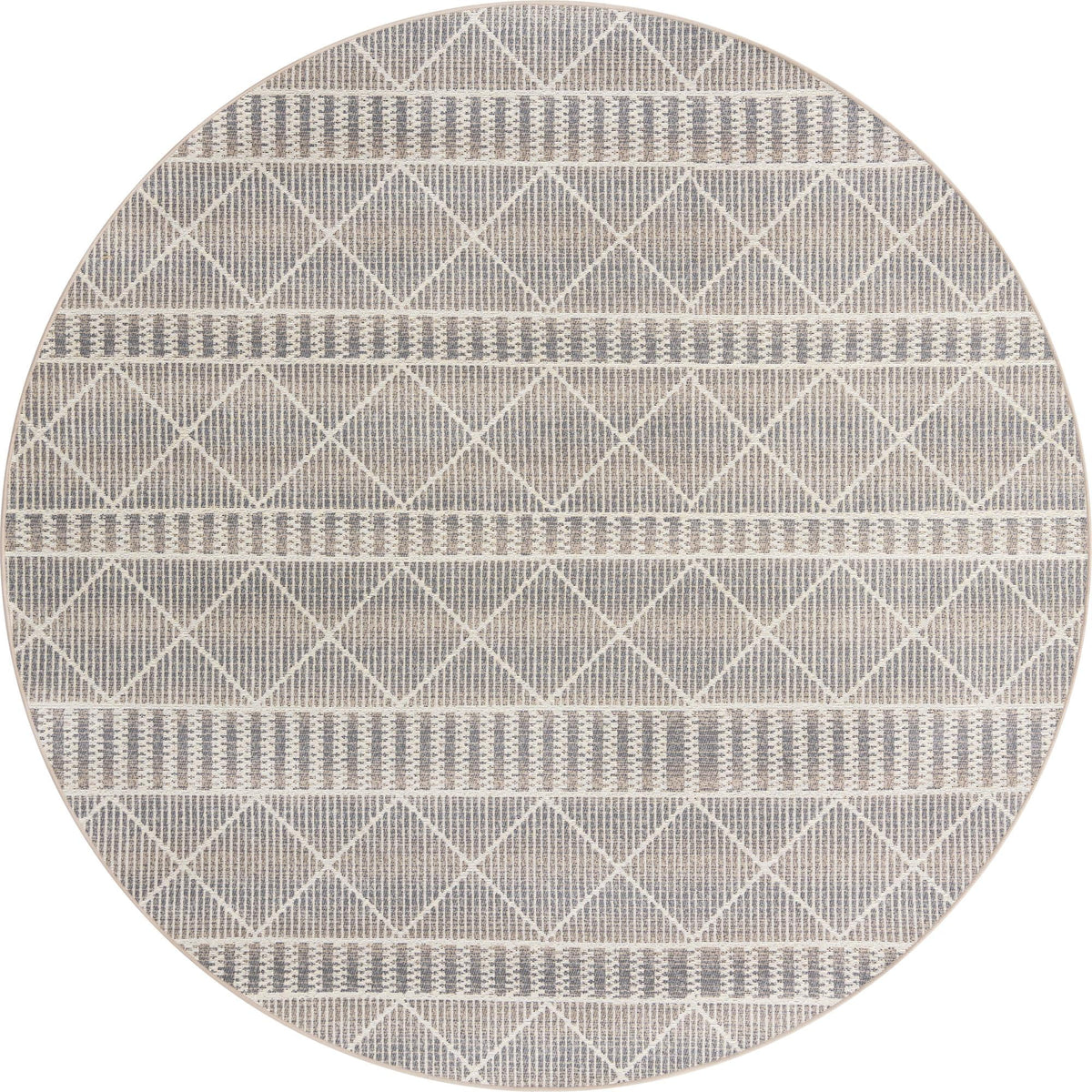 Savannah Pergola Collection Area Rug -  Glade Round Gray  lifestyle 126