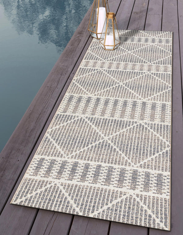 Seaside Lattice Collection Area Rug -  Glade Runner Gray  lifestyle 108