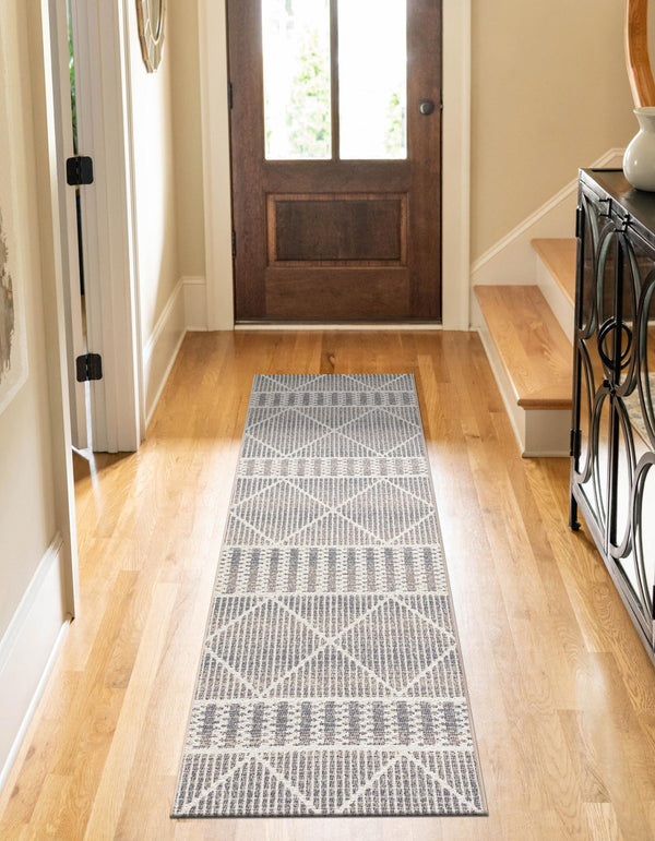 Seaside Lattice Collection Area Rug -  Glade Runner Gray  lifestyle 116