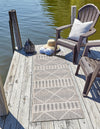 Seaside Lattice Collection Area Rug -  Glade Runner Gray  lifestyle 140